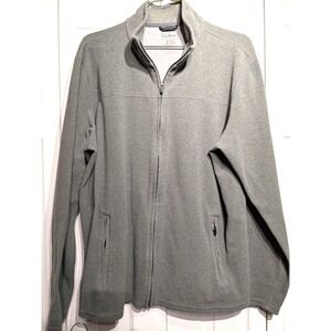 LL Bean Jacket Mens XL Tall Gray Traditional Fit Full Zip Fleece Warm Pockets‎